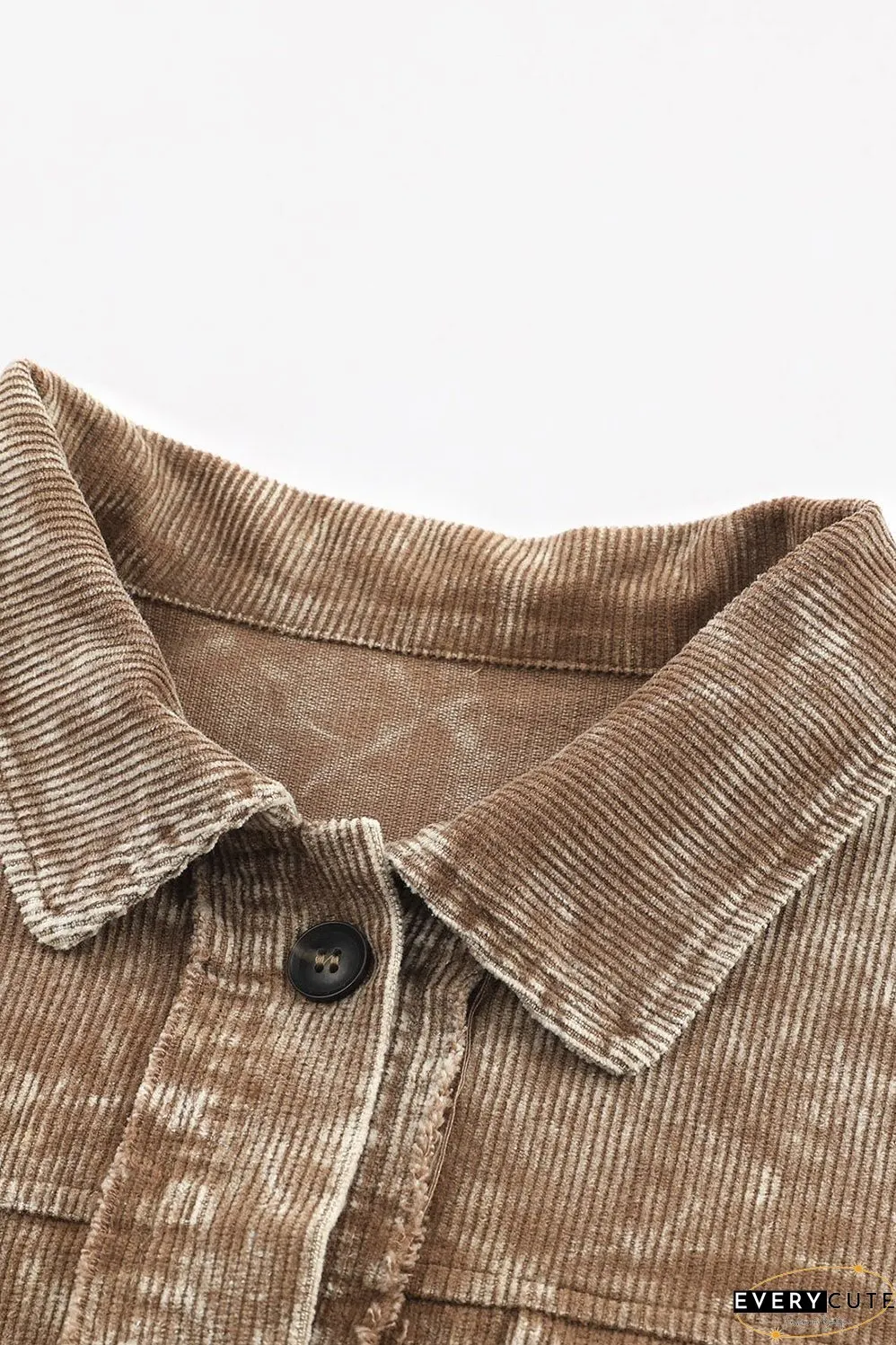 Fashionable Corduroy Jacket with Tassel