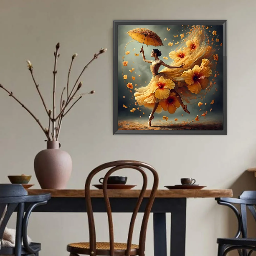 Diamond Painting - Full Round Drill - Gorgeous Skirt Beauty(Canvas|40*40cm)