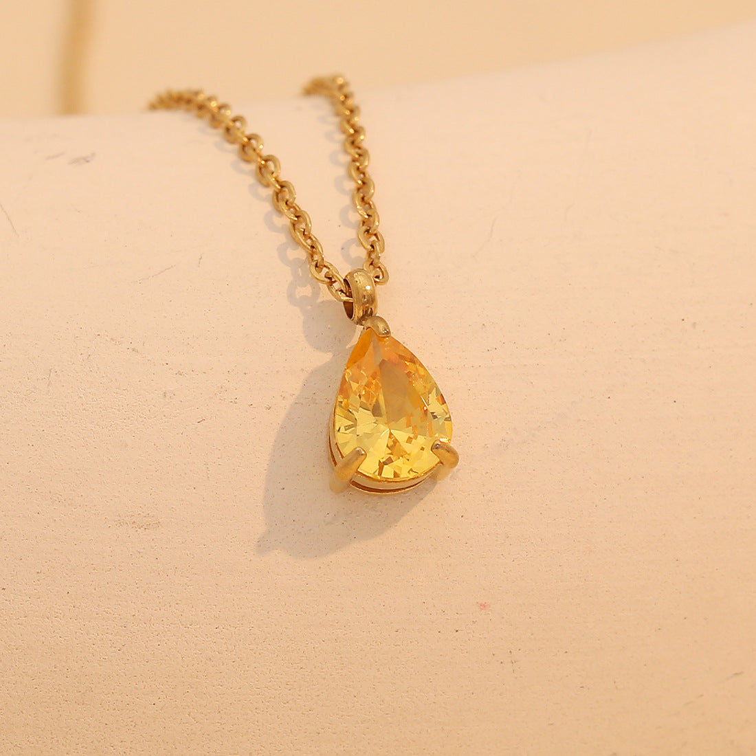 12 Birthday Pendant Necklace Fashion Color Drop Necklace Clavicle Chain N1476