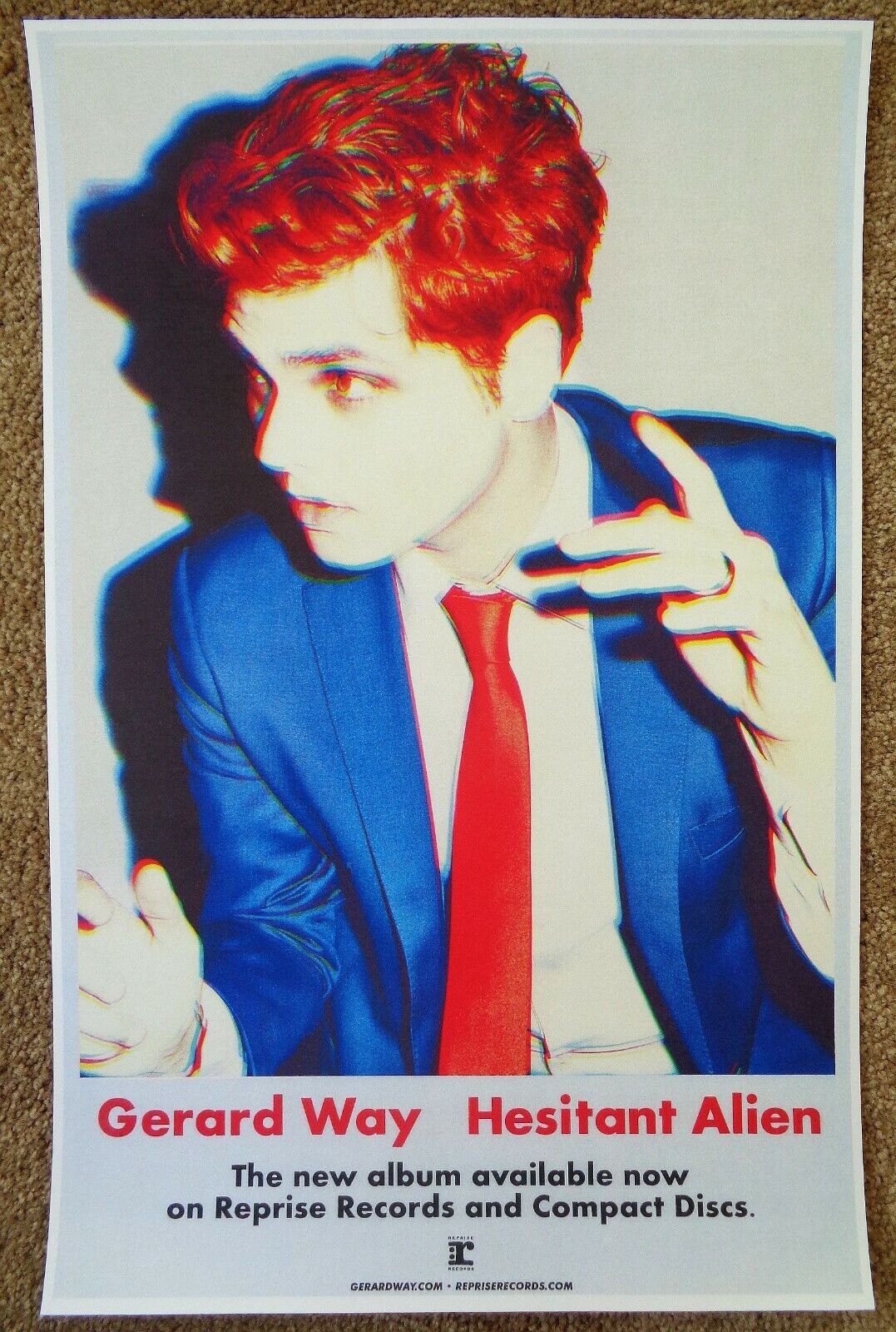 GERARD WAY Album POSTER Hesitant Alien MY CHEMICAL ROMANCE