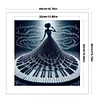 (Stamped/Counted) Piano Girl-11CT Cross Stitch 40*40cm/15.75*15.75in