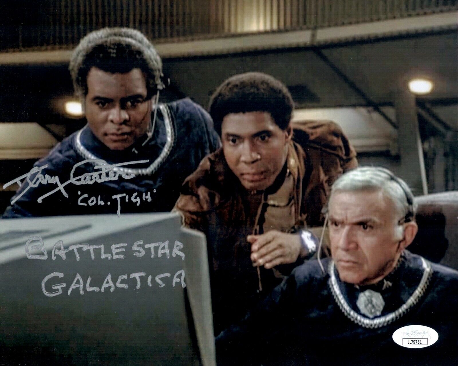 TERRY CARTER Signed TIGH 8x10 Photo Poster painting BATTLESTAR GALACTICA Autograph JSA COA Cert