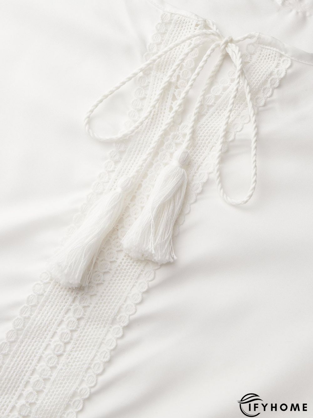 Half Sleeve Holiday Cotton-Blend Plain Weaving Dress | IFYHOME