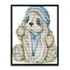 Blue Hat Rabbit-14CT Stamped Cross Stitch Kit(17x20cm)