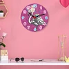 Diamond Painting Flamingo Wooden Wall Clock Home Decor