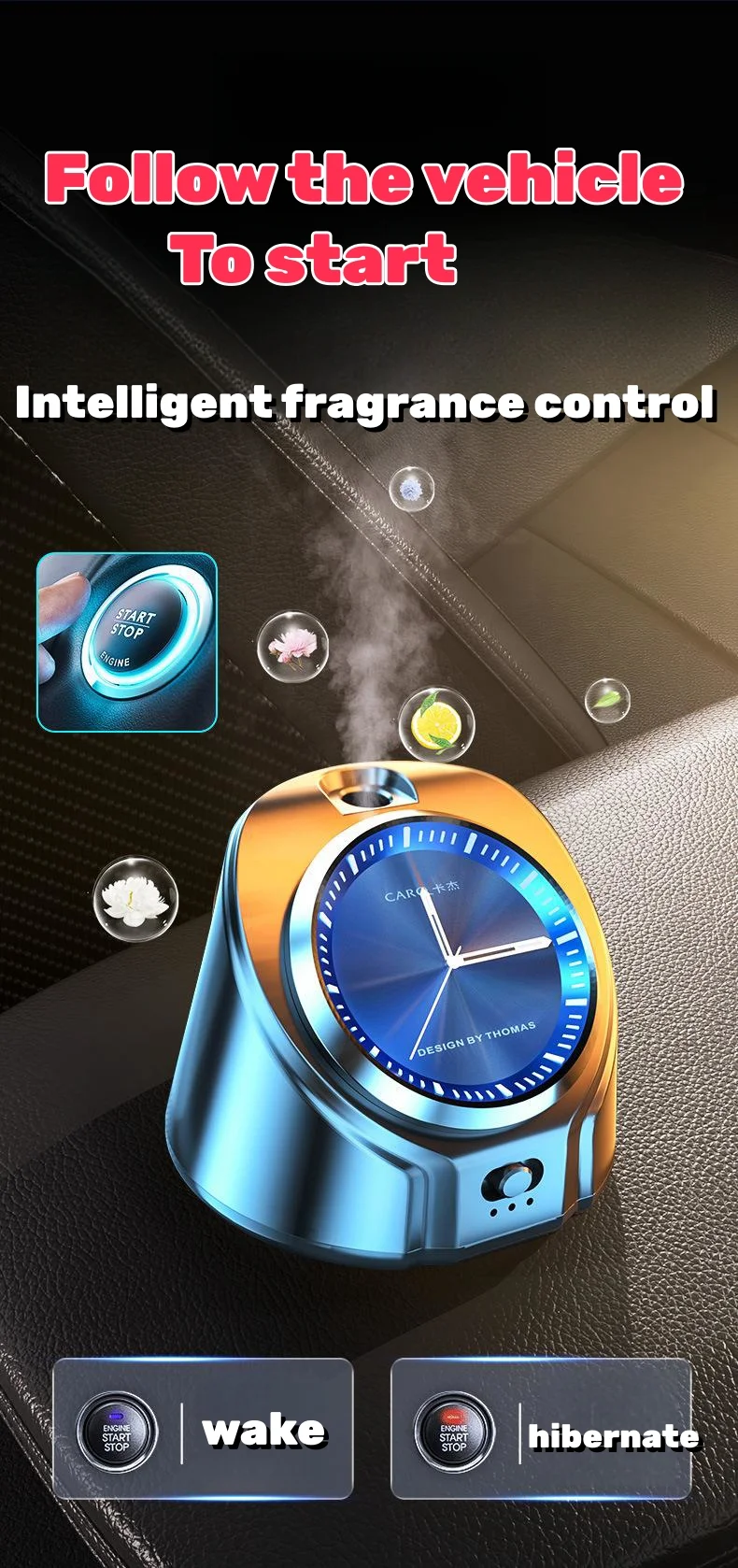 🔥Hot sale🔥Car Smart Clock Aromatherapy Ornaments