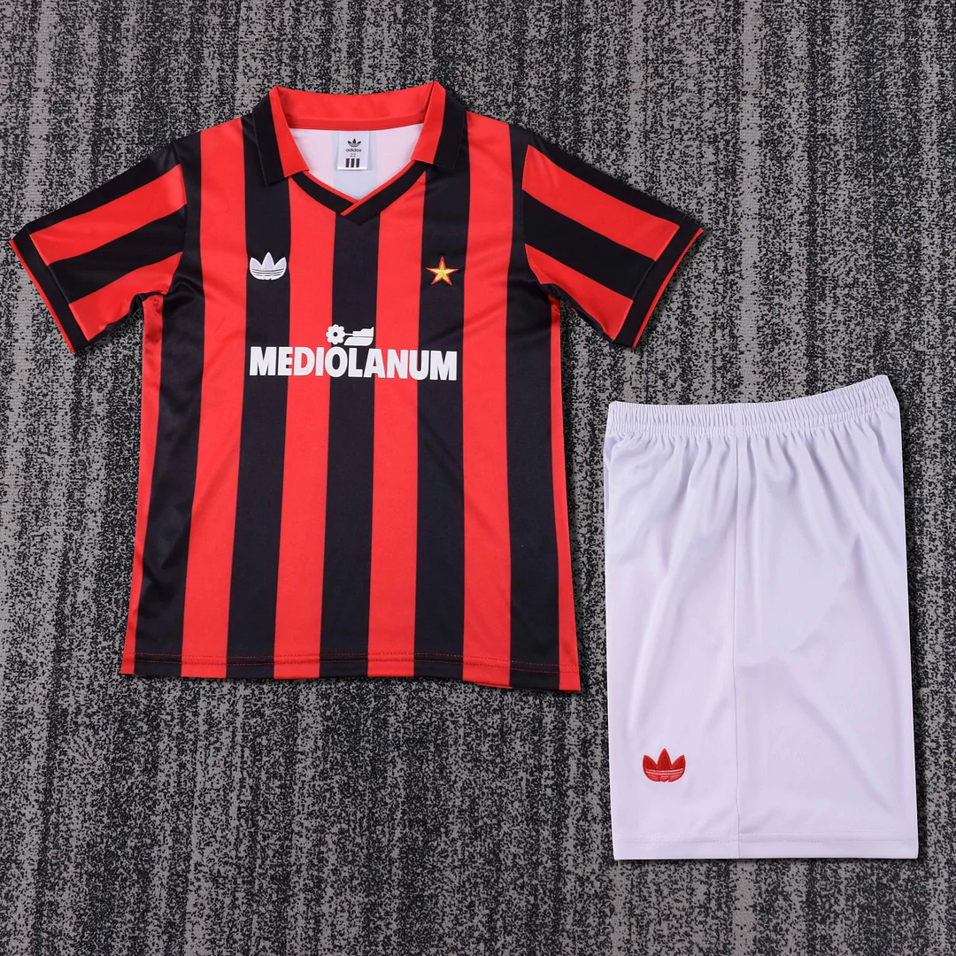 1990-1991 Retro AC Milan Home Football Shirt Kids Size
