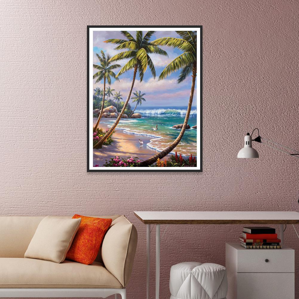 

(Multi-Size) Sea View - Round/Square Drill Diamond Painting - 30*40CM, Square diamond 30*40cm, 501 Original