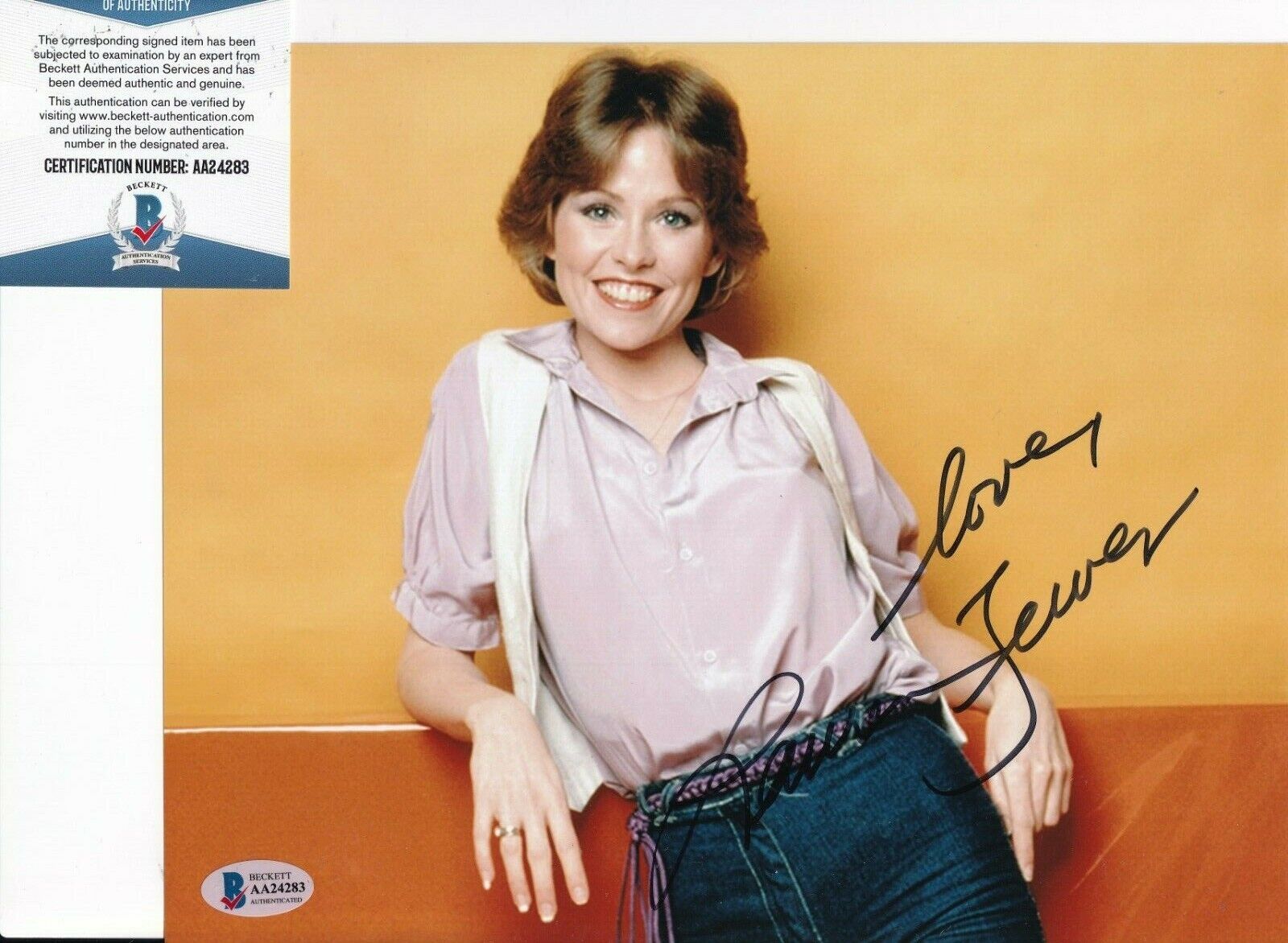 LAUREN TEWES signed (THE LOVE BOAT) Julie McCoy 8X10 Photo Poster painting BECKETT BAS AA24283