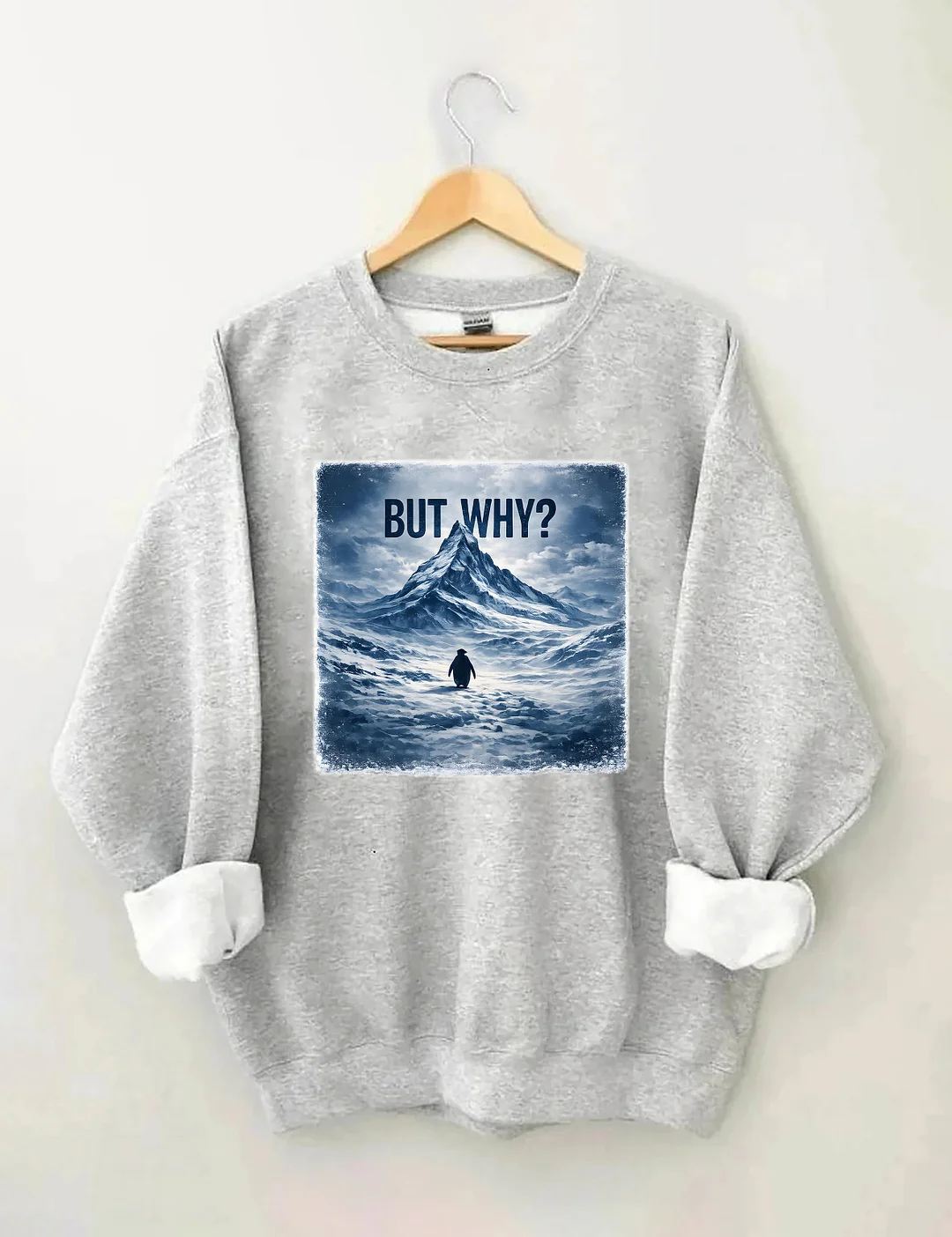 But Why Penguin Sweatshirt