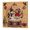(20x20cm)mas Snow Globe DIY Pearl Painting Art With Inner Wooden Framed Kit