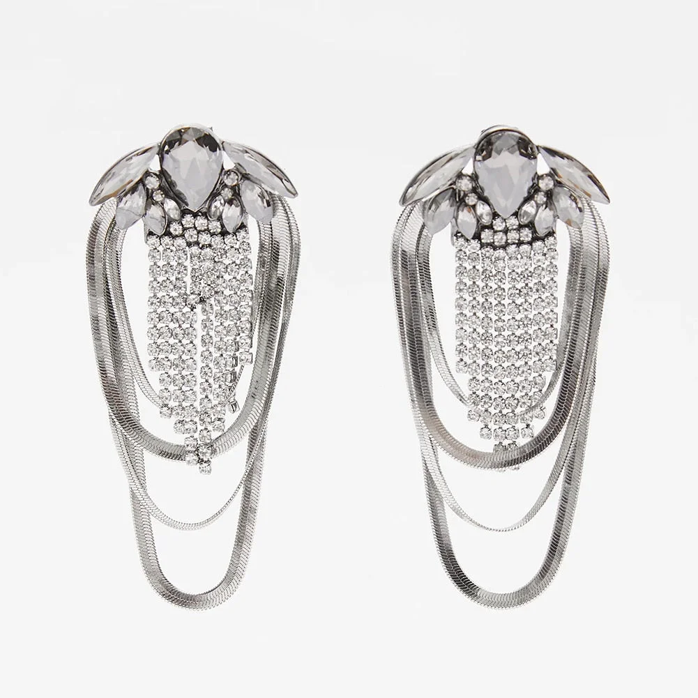 Dvacaman 2020 New Vintage Beaded Feldspar Drop Earrings for Women Boho Handmade Flower Rose Beads Tassel Earrings Dangle Jewelry