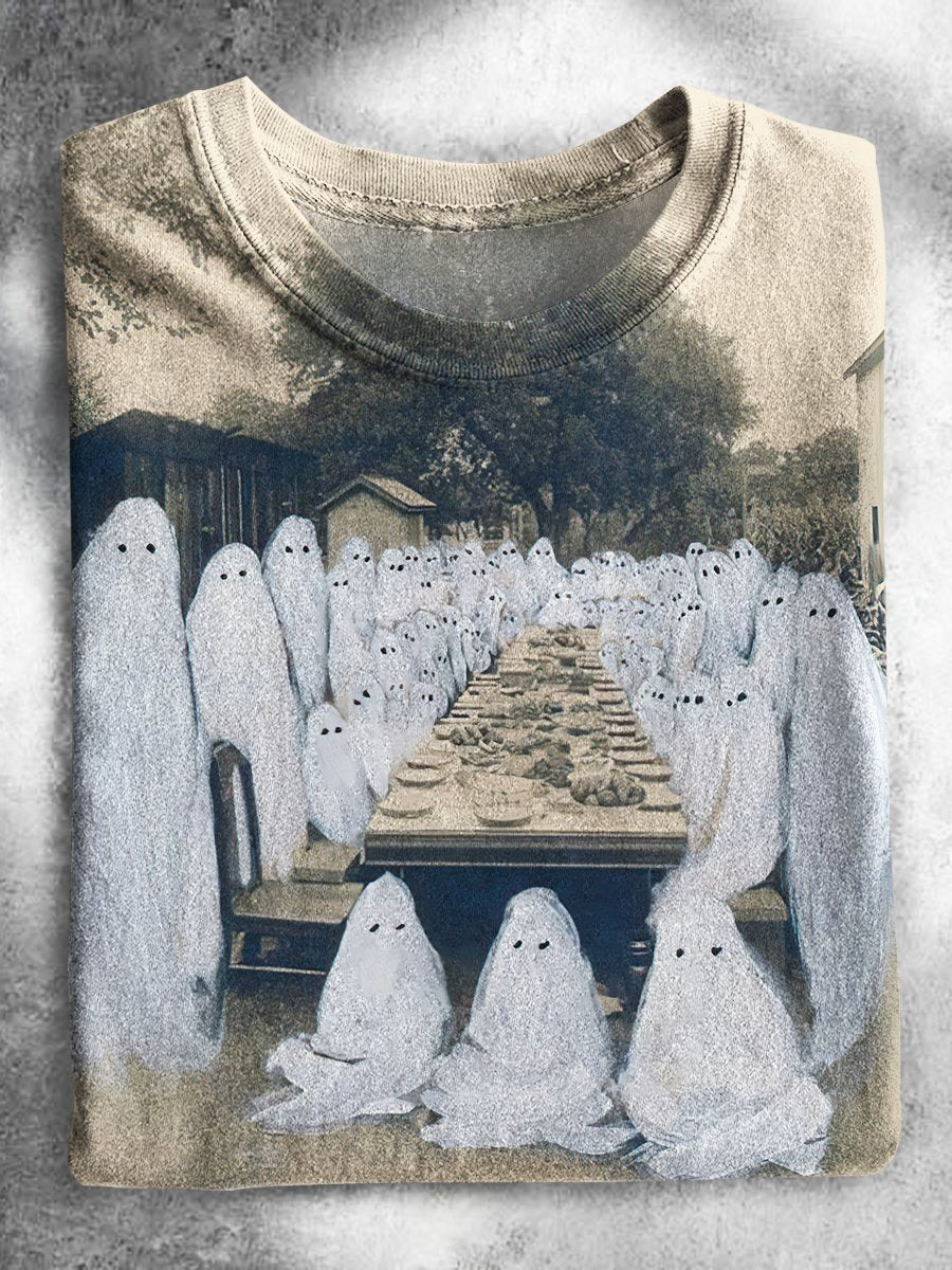 Halloween ghost art T-shirt