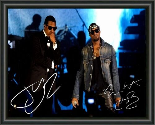KANYE WEST & JAY Z - RAP - A4 SIGNED AUTOGRAPHED Photo Poster painting POSTER -  POSTAGE