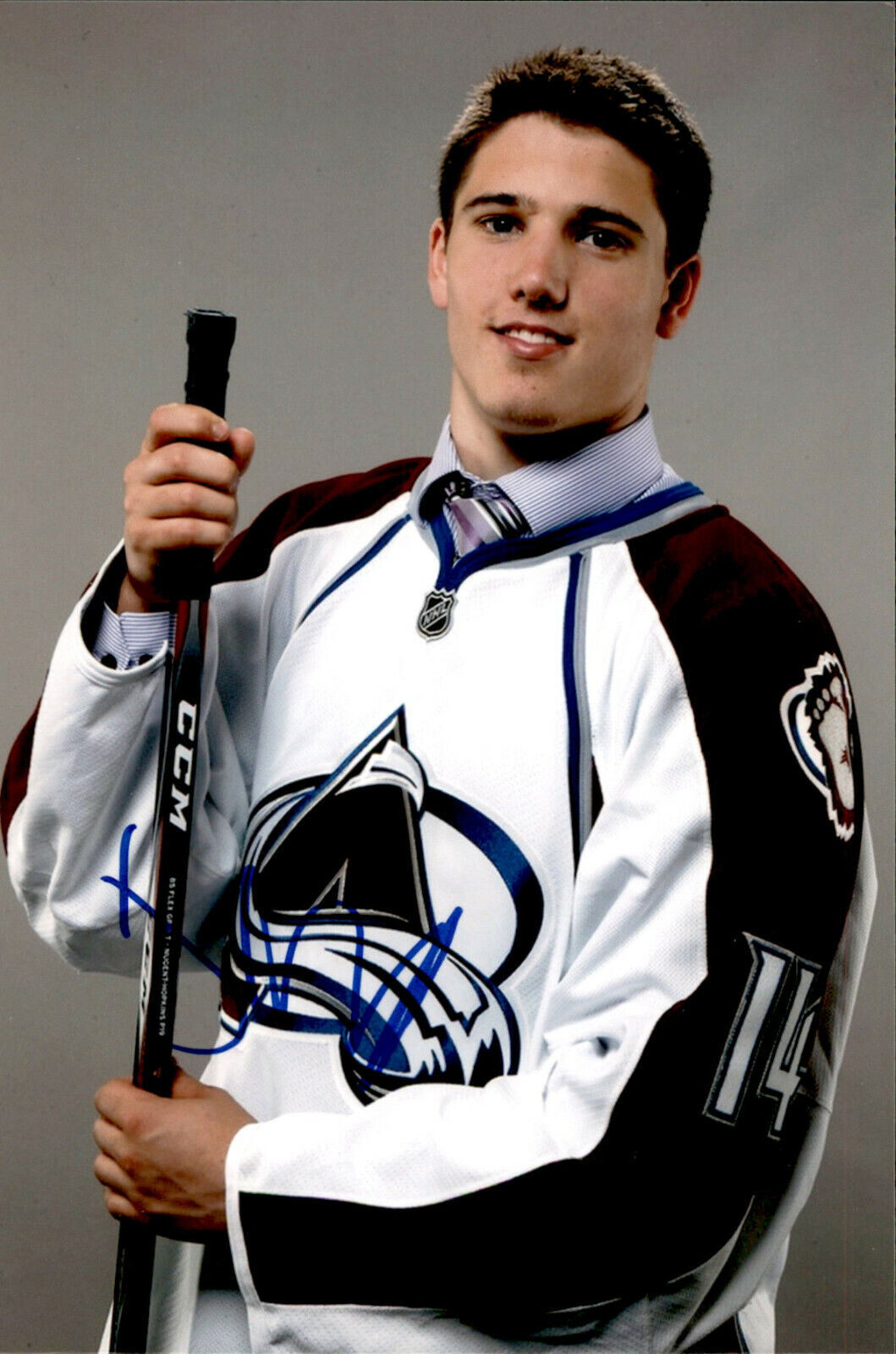 Julien Nantel SIGNED 4x6 Photo Poster painting COLORADO AVALANCHE #2