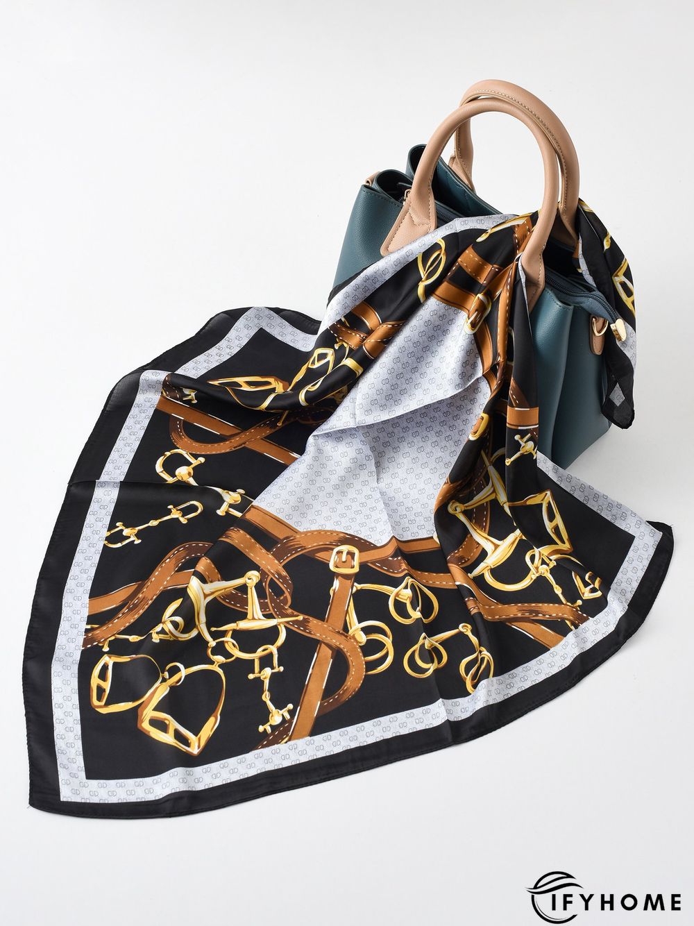 Boho Holiday Abstract Pattern Silk Scarf Vacation Beach Daily Commuting Accessories | IFYHOME