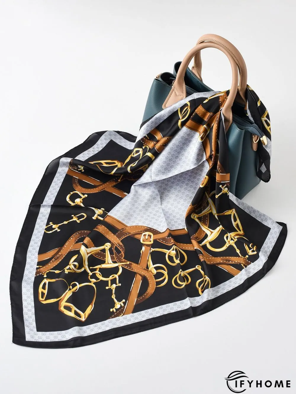 Boho Holiday Abstract Pattern Silk Scarf Vacation Beach Daily Commuting Accessories | IFYHOME