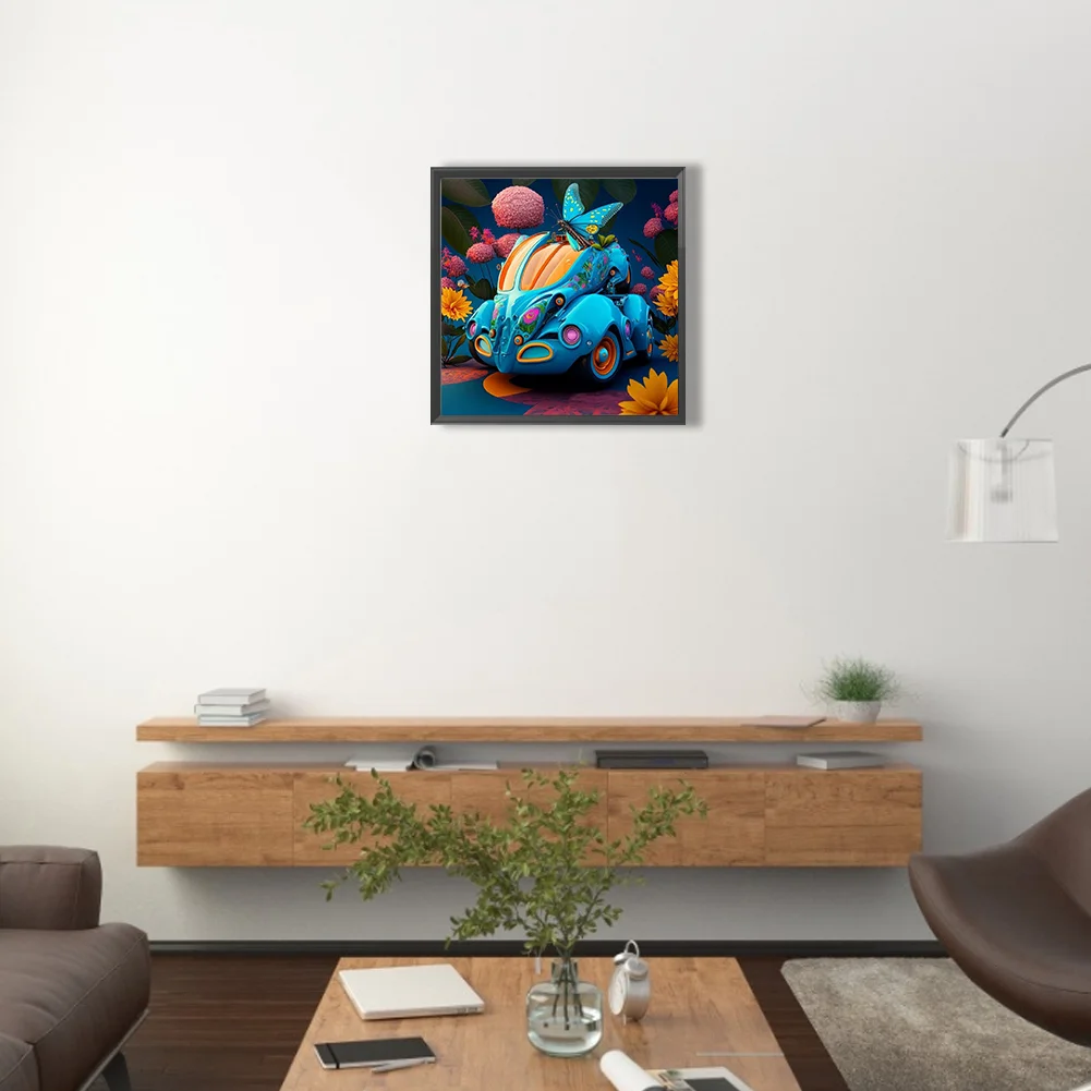 Full Round Diamond Painting 30*30cm - Cute Car