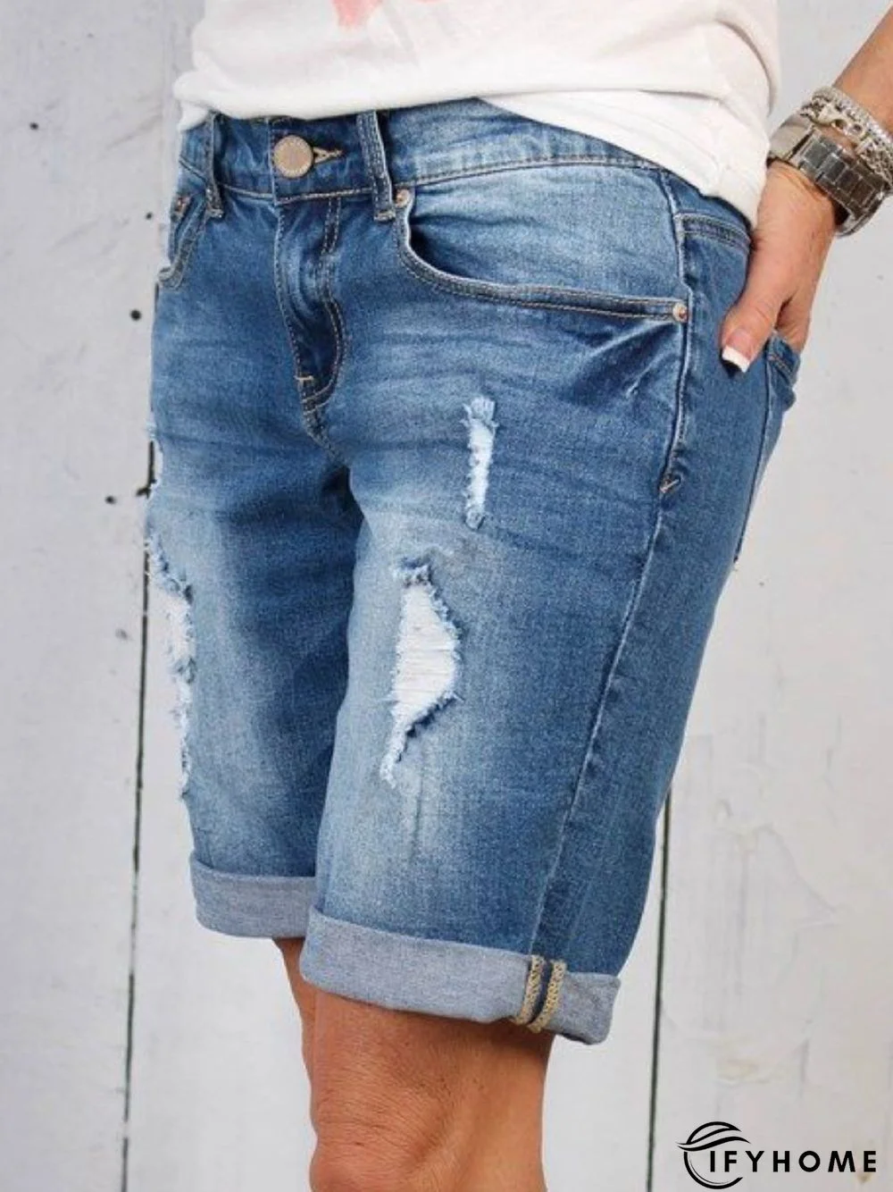 Blue Vintage Denim Denim shorts | IFYHOME