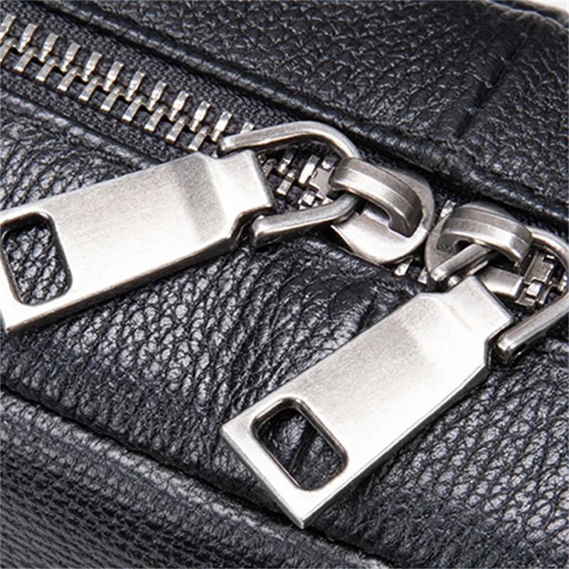 Men's Business Leather Handbag Large Capacity 15.6-Inch Computer Bag Shoulder Bag