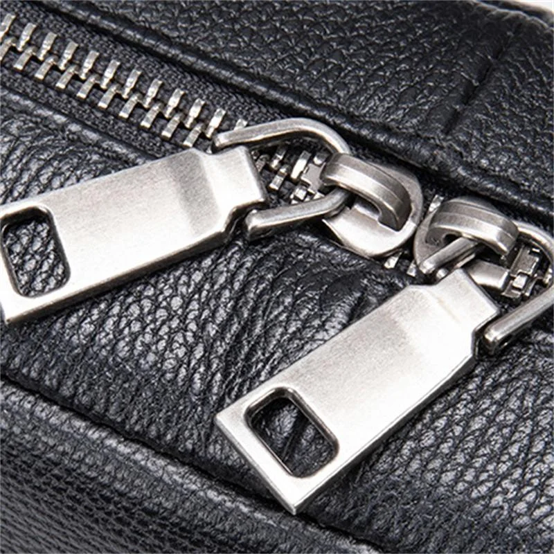 Men's Business Leather Handbag Large Capacity 15.6-Inch Computer Bag Shoulder Bag