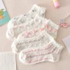 3D Flower Jacquard Summer Women Socks 