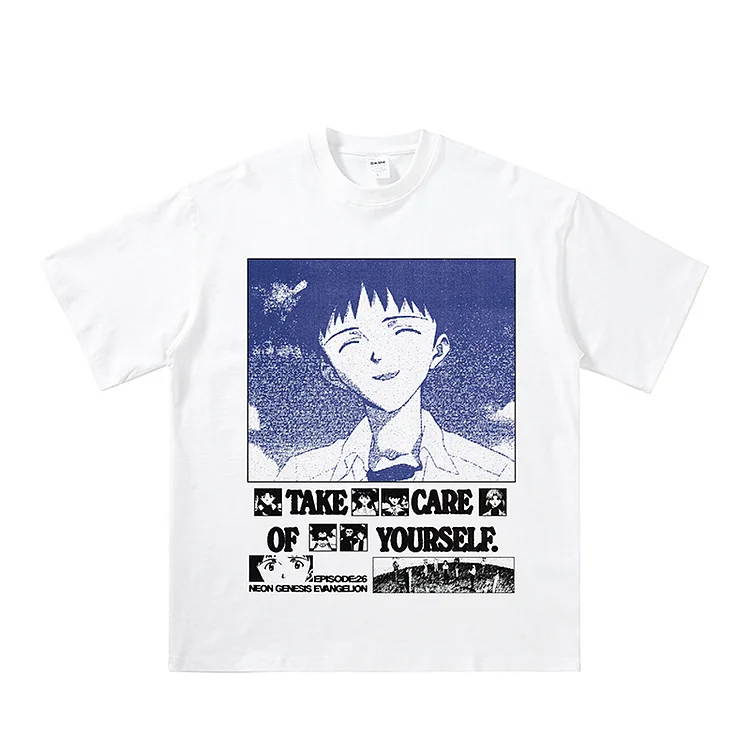 Pure Cotton Evangelion Shinji “Take Care Of Yourself” T-shirt weebmemes