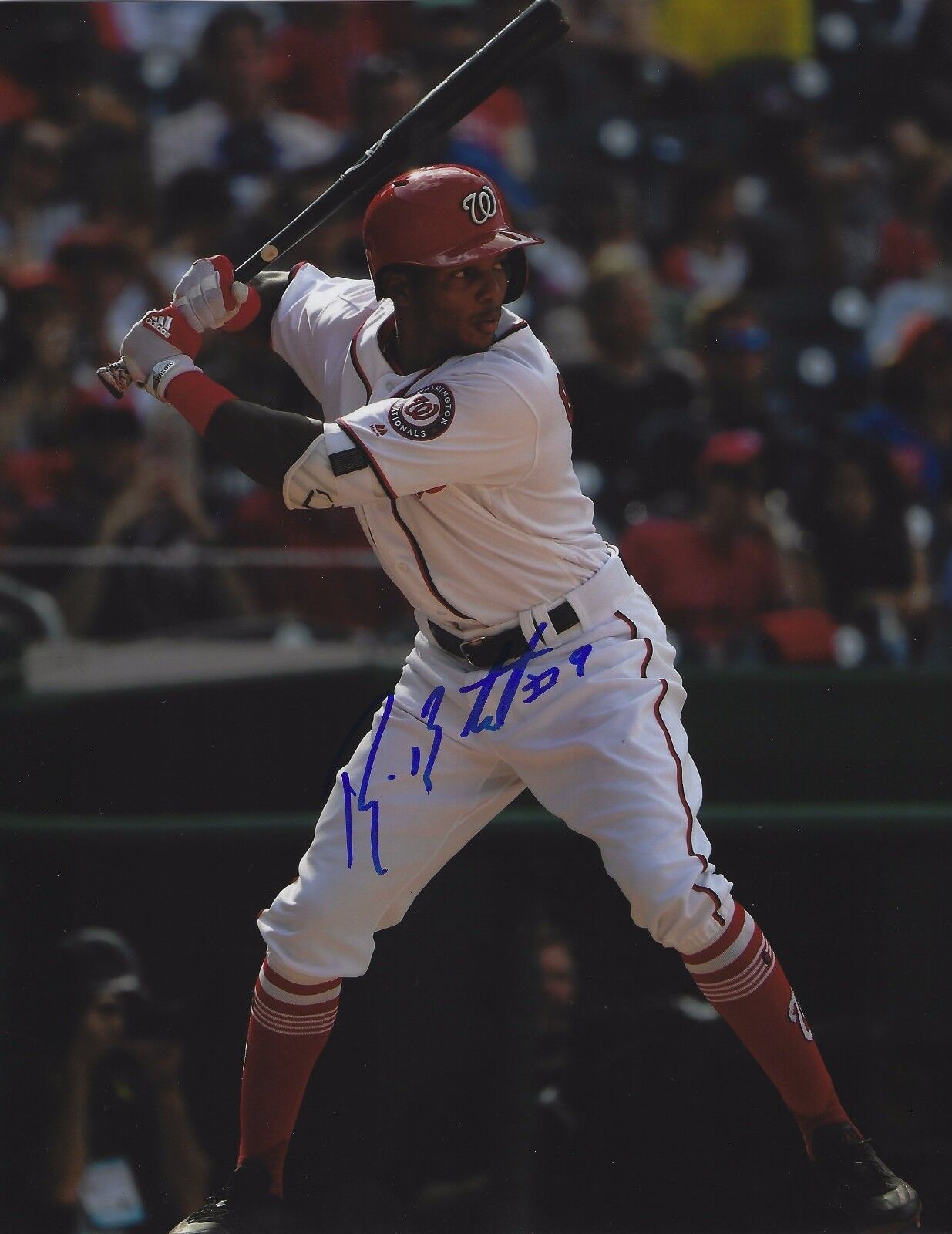 Autographed Rafael Bautista 8X10 Washington Nationals Photo Poster painting with COA