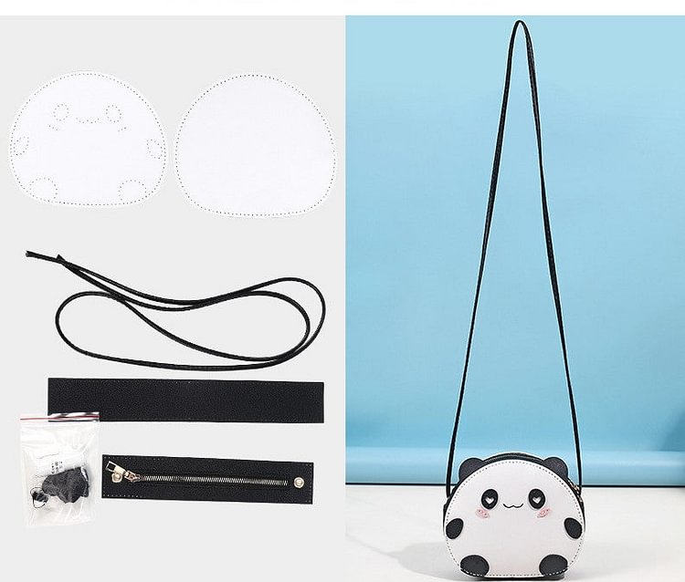 Kawii DIY Round Panda Purse