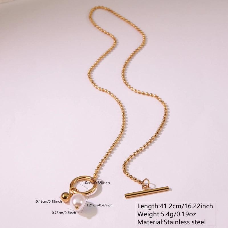 One Necklace 304 Stainless Steel 18K Gold Plated Minimalist OT Buckle Necklace Suitable For Women To Wear At Birthday Party Or Date