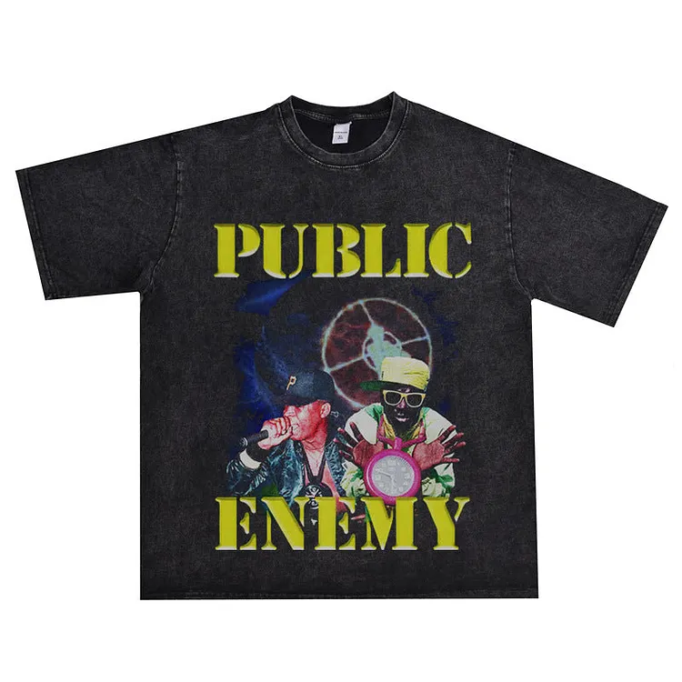 Public Enemy T Shirts Band Washed and Old