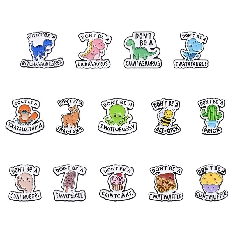 Cartoon Style Cute Animal Letter Plant Alloy Stamping Stoving Varnish Women’s Brooches