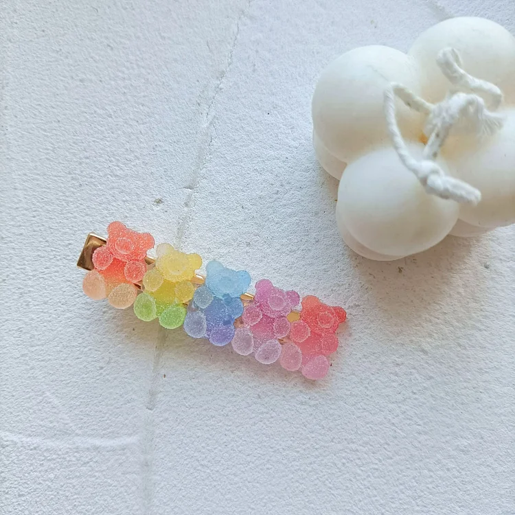 Sugar Colorful Bear Hair Clips