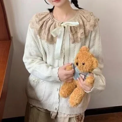 Chicfifth Sweater Women Winter Long Sleeve High Quality Autumn Vintage Top Knitted Cardigan