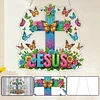 Easter 2D Flat DIY Hanging Diamond Art Ornament Home Window Pendant (Cross)