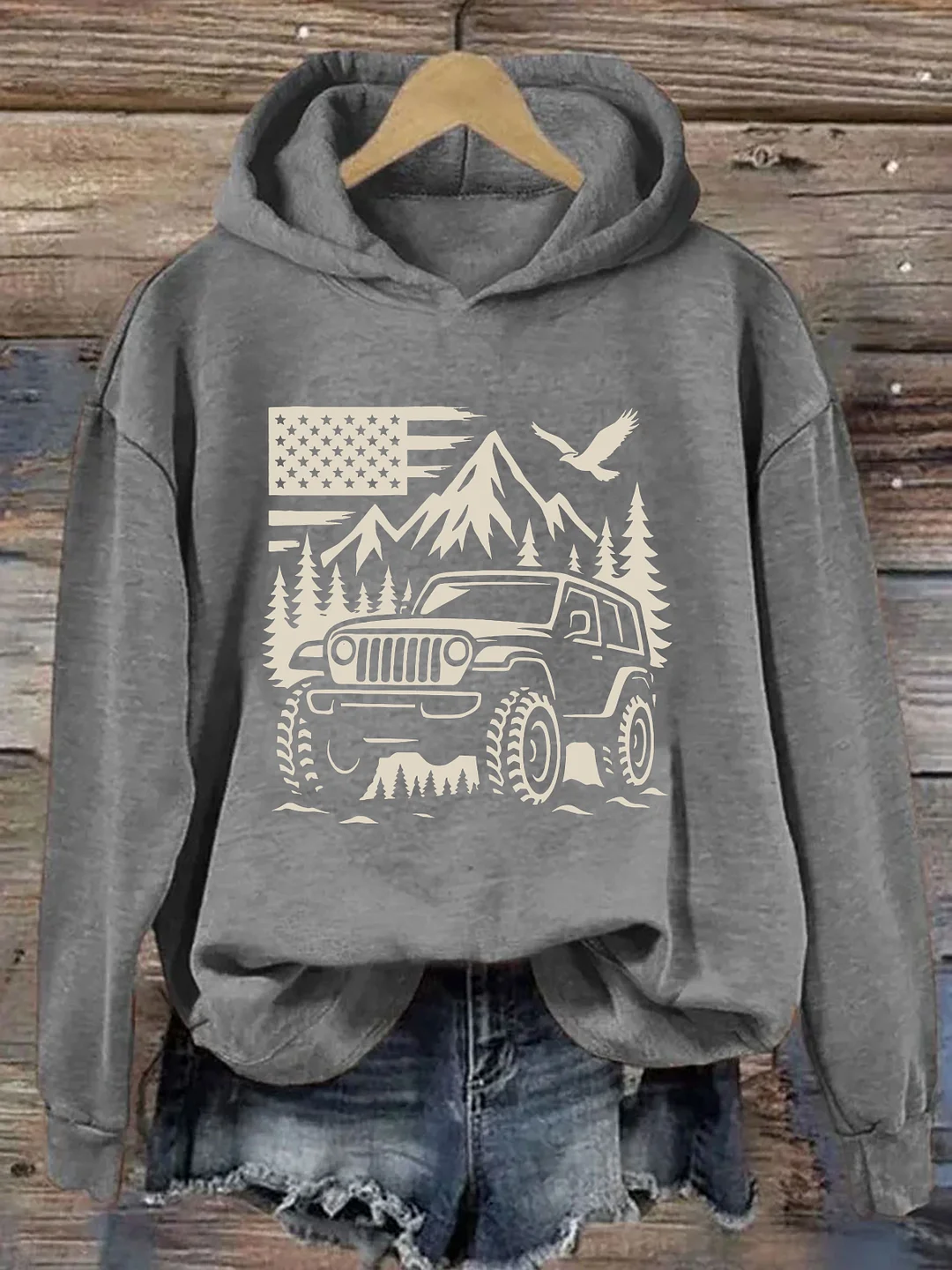 American Offroad Adventure Lover Hoodie