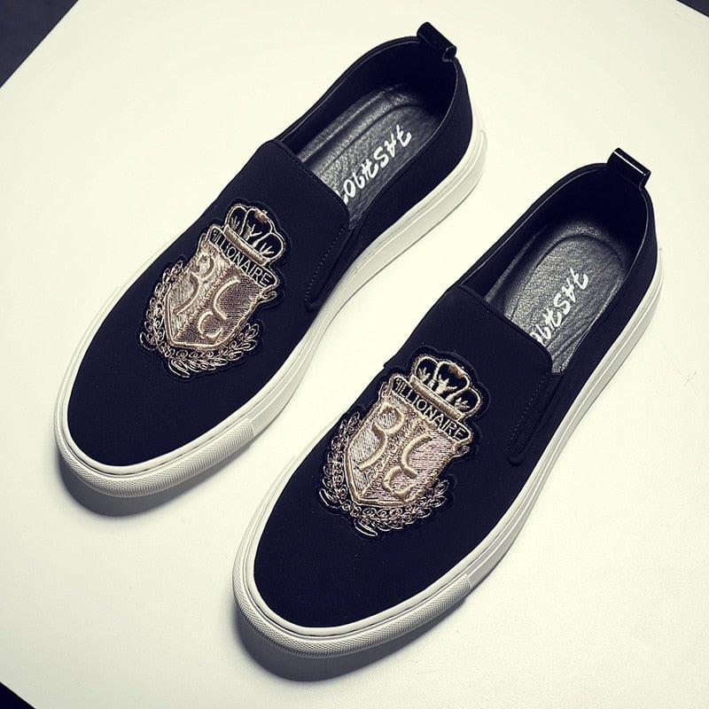 2020 Autumn New Man Leather Casual Shoes Man Fashion Slip-On Man Luxury Embroidery Suede Leather Shoes Trend Loafers