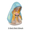 LED Mary Prayer Statue Night Light Warm Light Religious Mother Decor Lights Multi-Purpose Soft Glow Resin Statue Table Lamp for Spiritual Peace Comfort