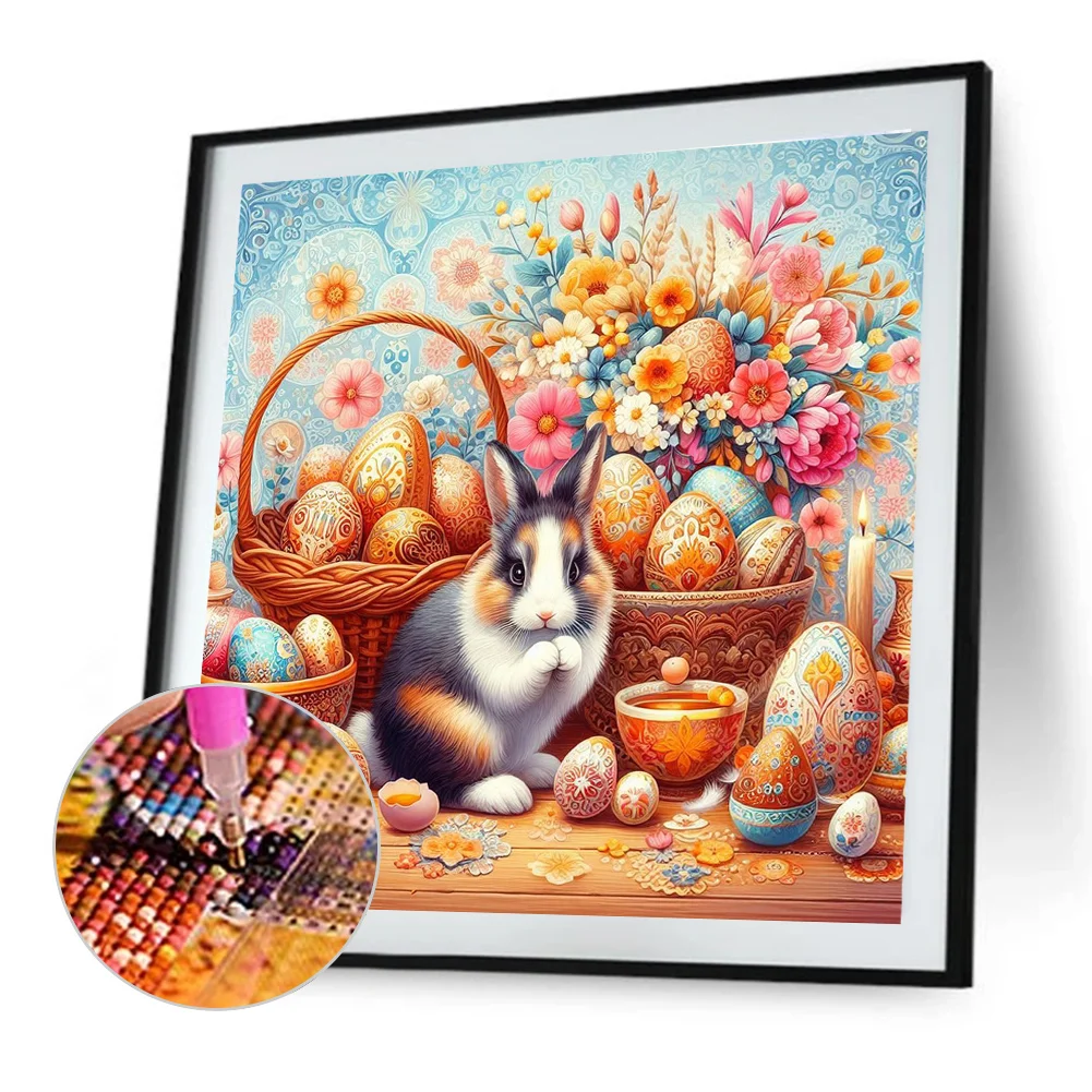 Full Round Diamond Painting 40*40cm - Rabbit