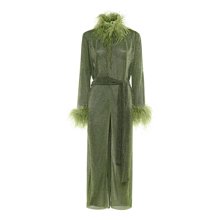 Kid Feather Long Sleeve Dress(Shipped on Sep 10th)