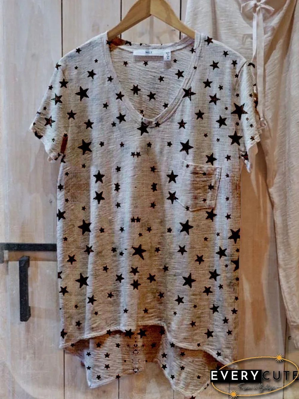 Gray Star Casual Cotton T-shirt