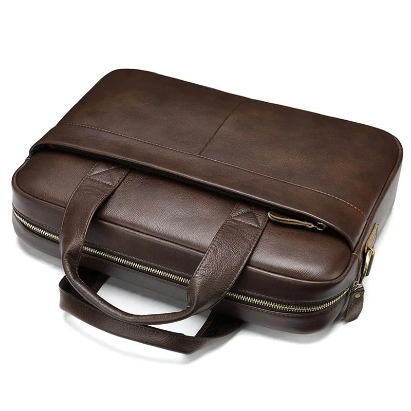 Fashion Casual Business Men's Handbag Retro 14 Inch Shoulder Bag Crossbody Bag