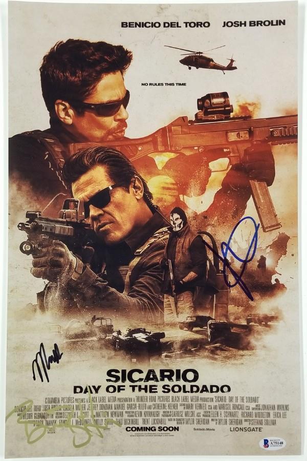 SICARIO Day of the Soldado (3) Signed 11x17 Photo Poster painting Donovan +2 ~ Beckett BAS COA