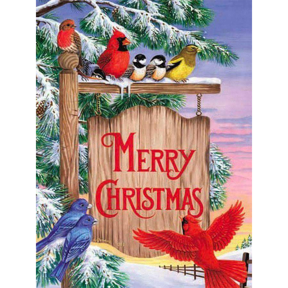 

Christmas Snow Bird - Round Drill Diamond Painting - 30*40CM, 501 Original