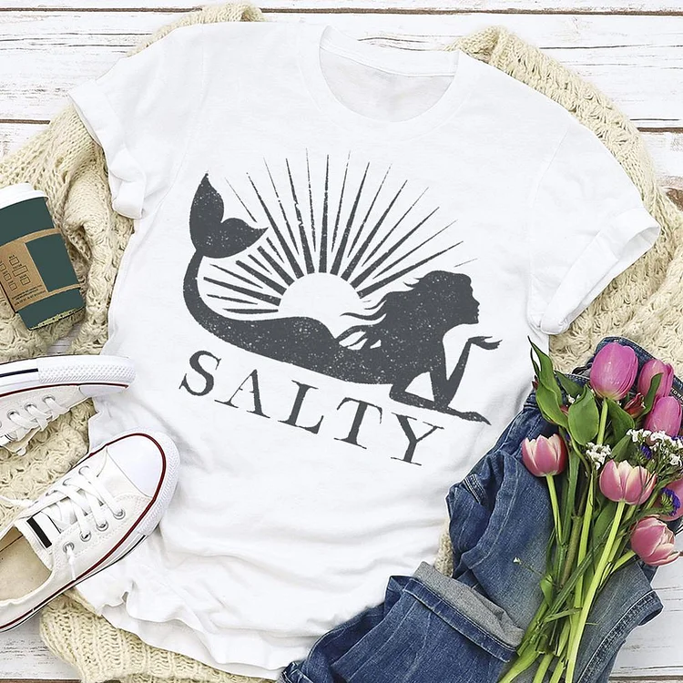 Salty Mermaid summer life T-shirt Tee - 01669