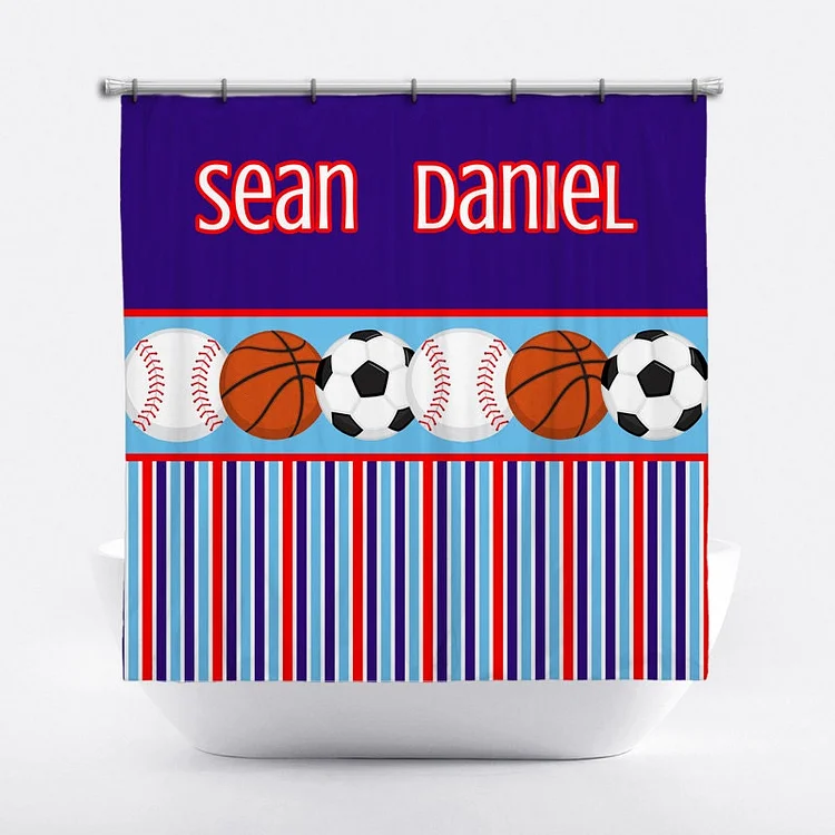 Personal Kids Ball Shower Curtain|C09