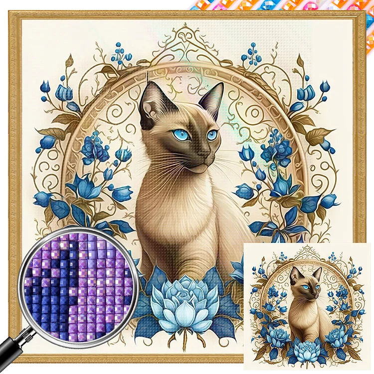 Kitten 40*40CM(Canvas) AB Square Drill Diamond Painting gbfke