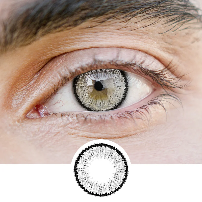 Men'Summer cotton ash(12 months) contact lenses