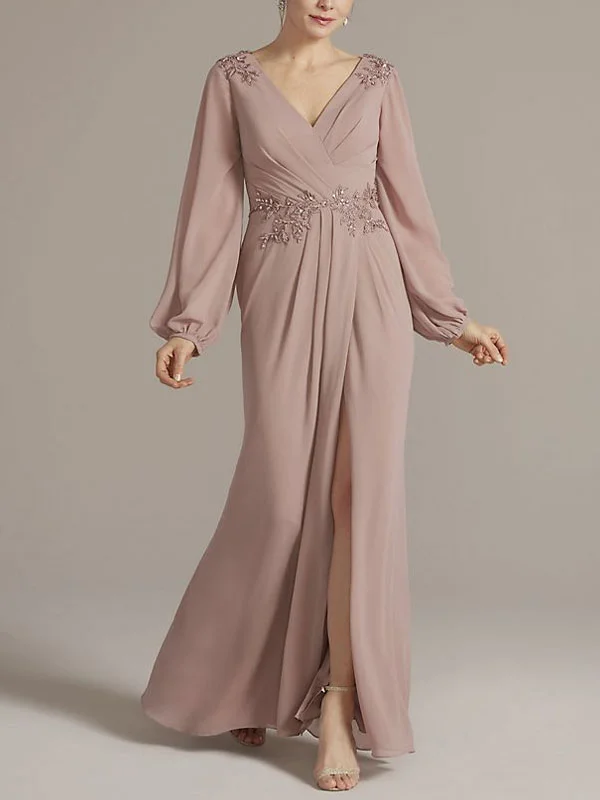 Chiffon comfortable long sleeve wedding women's dress