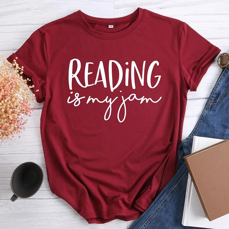 ANB - Reading Is My Jam Book Lovers Tee-010691